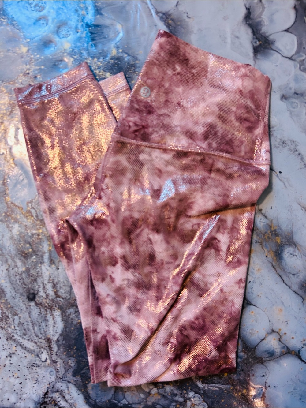 Lululemon Shimmery Rose Tie-Dye High-Waist Leggings size 6